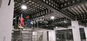 蔡甸一商场梁，楼板碳纤维加固施工